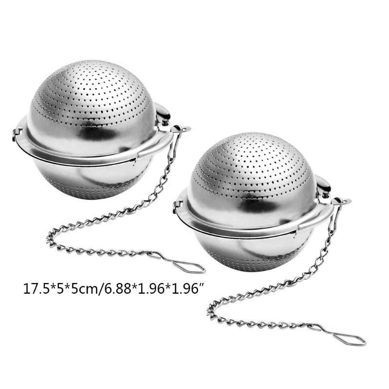 2 Pcs Round Mesh Ball Tea Filter Set Food Grade Stainless Steel Loose Tea Ball
2 Pcs Round Mesh Ball Tea Filter Set Food Grade Stainless Steel Loose Tea Ball