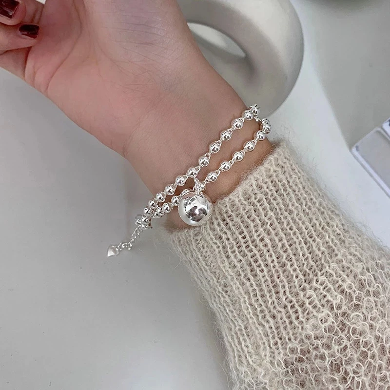 925 Sterling Silver Bracelet Fashion Creative Bead Chain Tassel Pendant Handmade Wedding Bride Jewelry Gifts Drop Shipping
925 Sterling Silver Bracelet Fashion Creative Bead Chain Tassel Pendant Handmade Wedding Bride Jewelry Gifts Drop Shipping