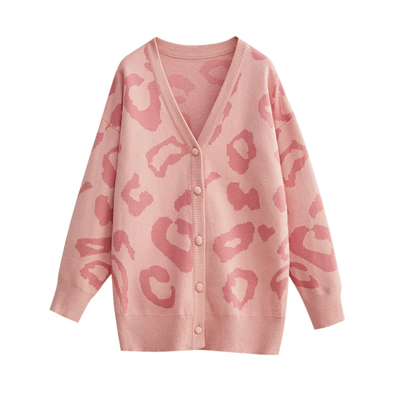 PERHAPS U Women Sweater Knitted Long Sleeve Pink Leopard Cardigans V Neck Winter Outwear M0036
PERHAPS U Women Sweater Knitted Long Sleeve Pink Leopard Cardigans V Neck Winter Outwear M0036
