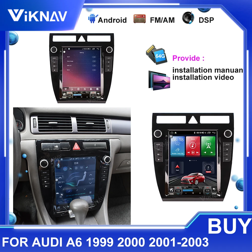 Android Car Radio For Audi A6 1999 2000 2001 2002 2003 GPS Navigation Car Multimedia Player 2Din DVD Auto Stereo Audio Receiver
Android Car Radio For Audi A6 1999 2000 2001 2002 2003 GPS Navigation Car Multimedia Player 2Din DVD Auto Stereo Audio Receiver