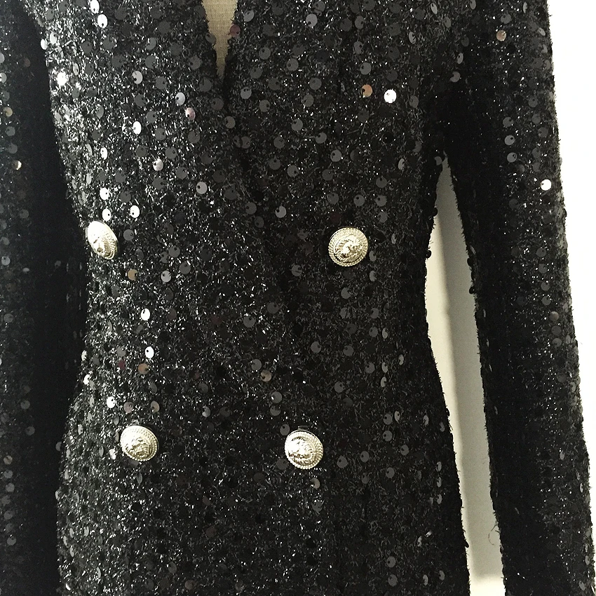 HIGH QUALITY Runway 2019 Designer Blazer Women's Double Breasted Shawl Collar Sequined Long Blazer Outer Wear Plus Size S-XL
HIGH QUALITY Runway 2019 Designer Blazer Women's Double Breasted Shawl Collar Sequined Long Blazer Outer Wear Plus Size S-XL