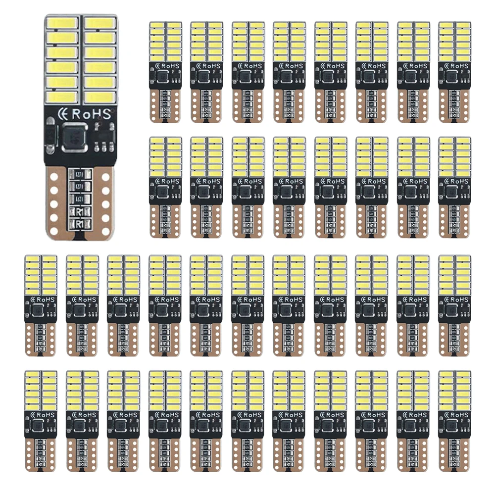 100Pcs/Lot Wholesale Canbus T10 W5W 194 LED Bulb 4014 24 SMD Interior Car Light Clearance License Plate Dome Reading Lamp White
100Pcs/Lot Wholesale Canbus T10 W5W 194 LED Bulb 4014 24 SMD Interior Car Light Clearance License Plate Dome Reading Lamp White
