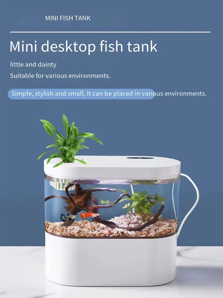Living room creative small goldfish tank desk top integrated bottom filter circulation ecological tank free replacement aquarium
Living room creative small goldfish tank desk top integrated bottom filter circulation ecological tank free replacement aquarium