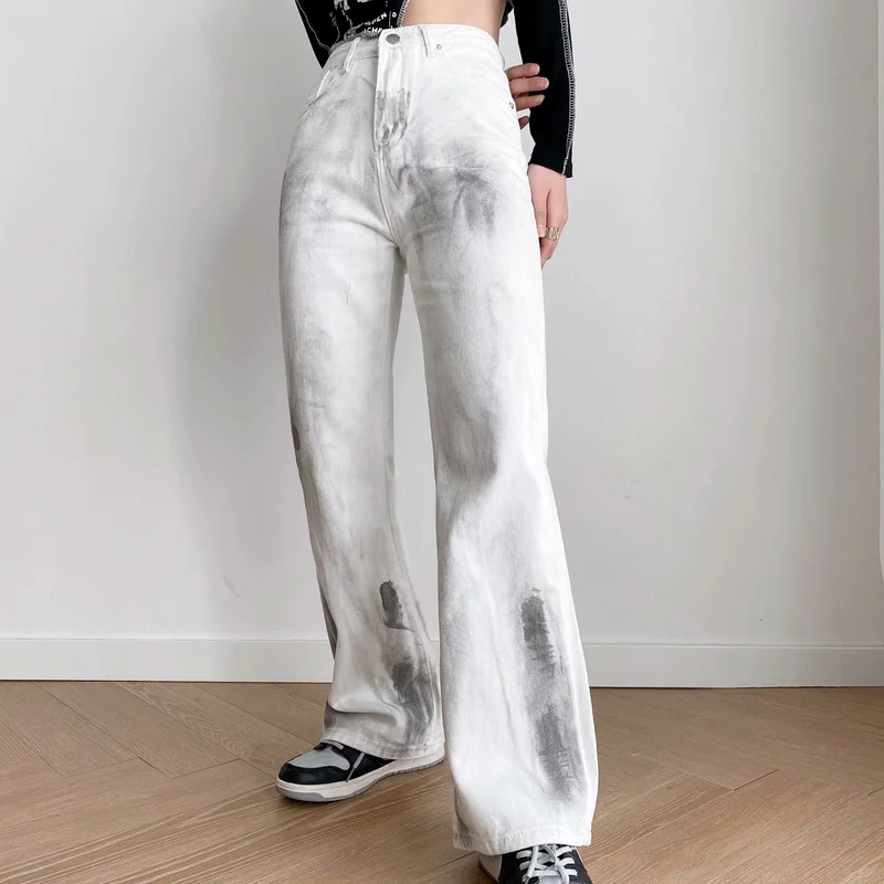 2021 New Women's Autumn and Winter Pants Wide-leg Pants Tie-dye High-waist Buttons Slim-fit Jeans Casual Denim Loose Trousers
2021 New Women's Autumn and Winter Pants Wide-leg Pants Tie-dye High-waist Buttons Slim-fit Jeans Casual Denim Loose Trousers