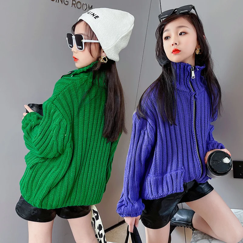 Green Sweater Girls Autumn Winter Fashion Solid Knitting Coat Teen Christmas Sweater Kids Loose Casual Outwear Children Clothing
Green Sweater Girls Autumn Winter Fashion Solid Knitting Coat Teen Christmas Sweater Kids Loose Casual Outwear Children Clothing
