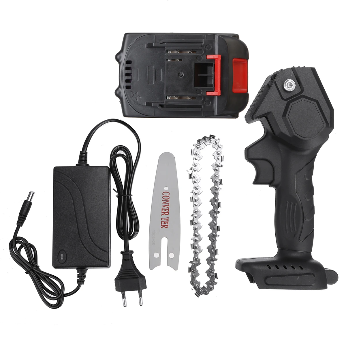 88V Electric Chain Saws Pruning ChainSaw Mini Cordless Garden Tree Logging Trimming Saw For Wood Cutting With Lithium Battery
88V Electric Chain Saws Pruning ChainSaw Mini Cordless Garden Tree Logging Trimming Saw For Wood Cutting With Lithium Battery