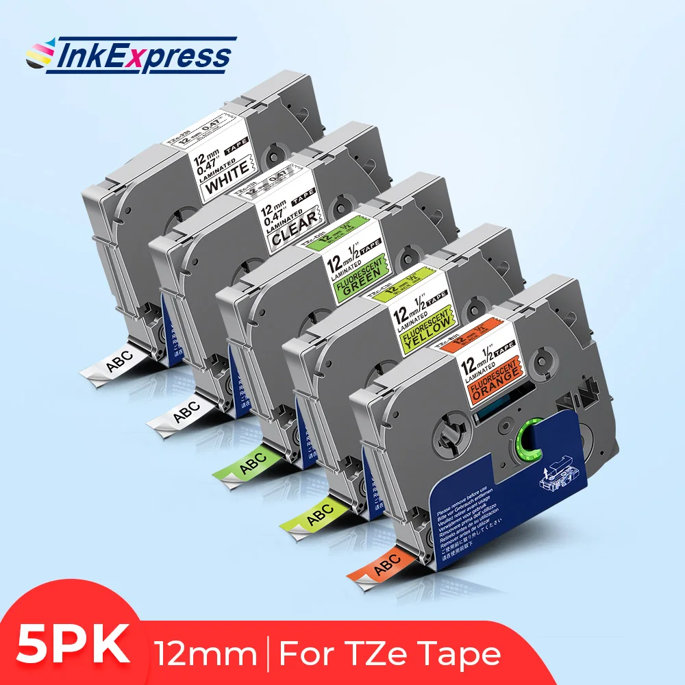 5PK Mix Color 12mm laminated Tape 131 231 B31 C31 D31 Fluorescent Label Replace Brother Label Tape Black on White Transparent
5PK Mix Color 12mm laminated Tape 131 231 B31 C31 D31 Fluorescent Label Replace Brother Label Tape Black on White Transparent