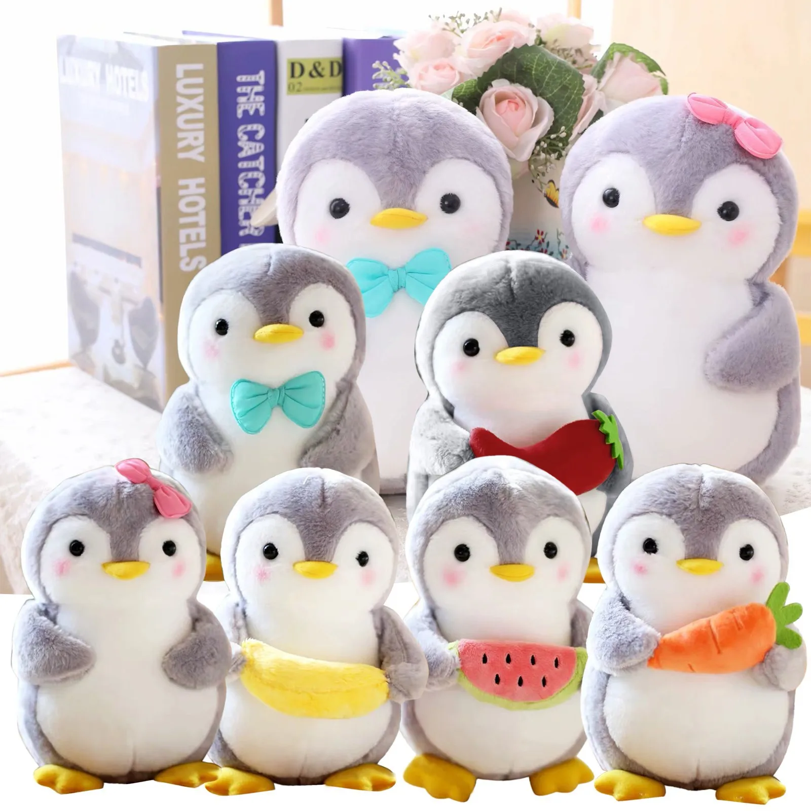 Cute Fluffy Hair penguin plush toy Stuffed Cartoon animals Plushies Scarf Hat Dressing Penguin Doll toys for Children Xmas Gift
Cute Fluffy Hair penguin plush toy Stuffed Cartoon animals Plushies Scarf Hat Dressing Penguin Doll toys for Children Xmas Gift