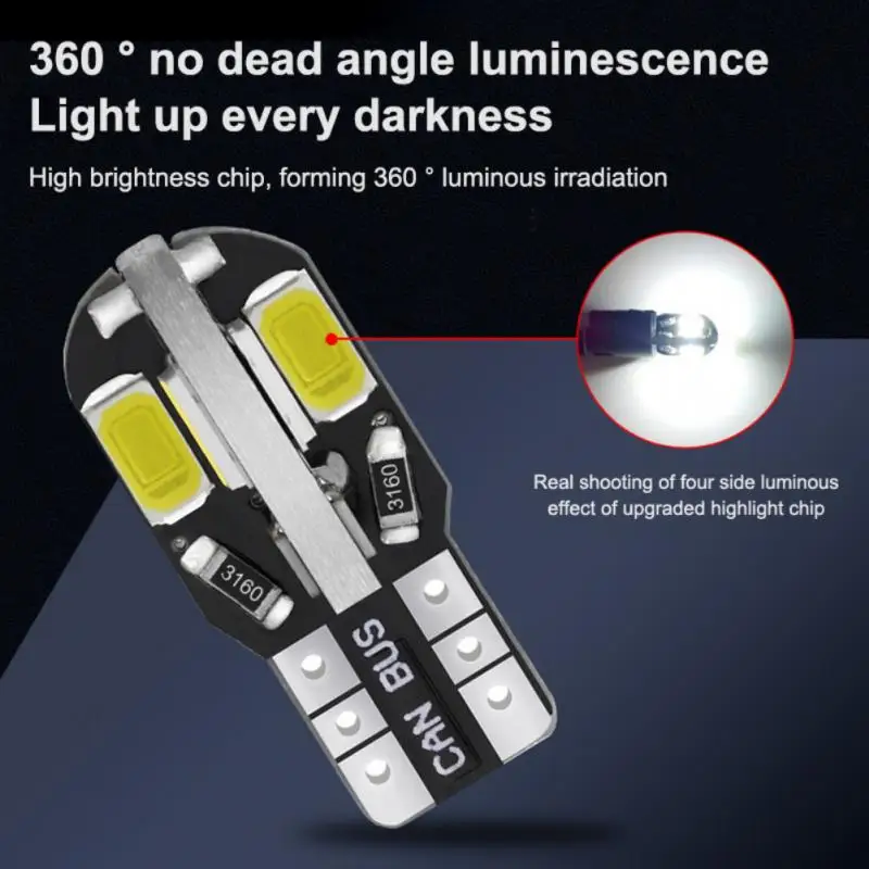 10Pcs T10 5730 8SMD Car Led Clearance Wide Lights Decoding Conversion License Plate Lights Reading Lamps Brightness Signal Bulbs
10Pcs T10 5730 8SMD Car Led Clearance Wide Lights Decoding Conversion License Plate Lights Reading Lamps Brightness Signal Bulbs