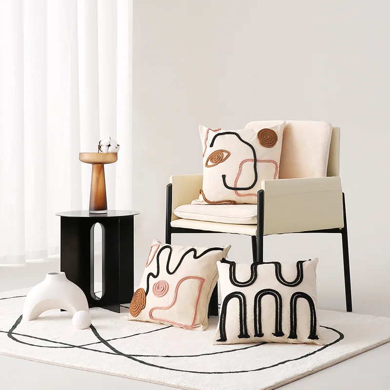 Pink Rainbow Cushion Cover Black Striped Pillowcase Rope Embroidery 45x45cm Living Room Bedroom Home Cotton Decoration
Pink Rainbow Cushion Cover Black Striped Pillowcase Rope Embroidery 45x45cm Living Room Bedroom Home Cotton Decoration