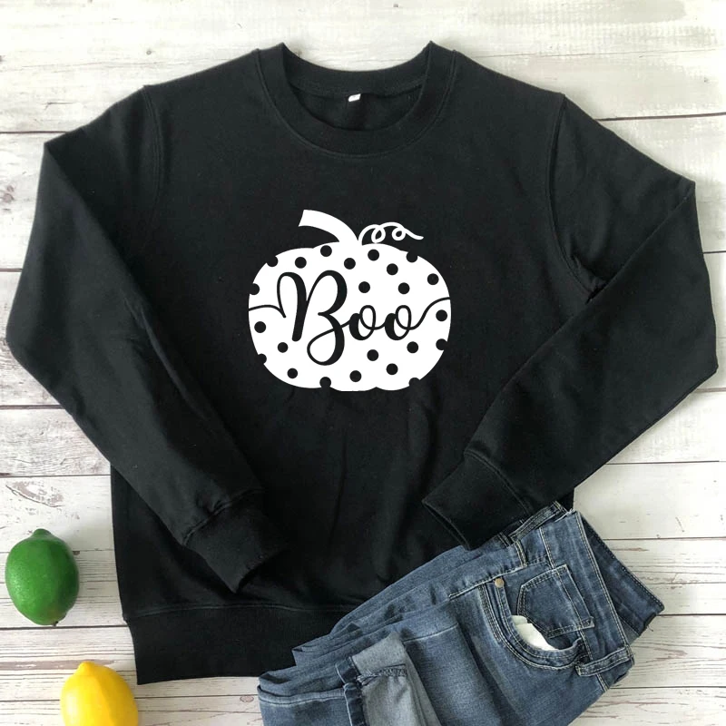 Boo Polka Dot Pumpkin Sweatshirt Cute Women Long Sleeve Halloween Sweatshirts Funny Autumn Graphic Holiday Gift Pullovers
Boo Polka Dot Pumpkin Sweatshirt Cute Women Long Sleeve Halloween Sweatshirts Funny Autumn Graphic Holiday Gift Pullovers