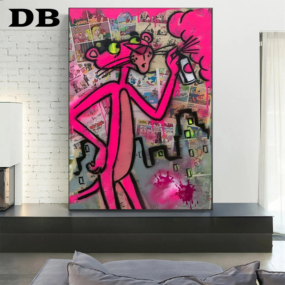 Graffitti Street Art Canvas Posters And Prints Pink Leopard Animal Pop Cartoon Painting On The Wall Spray Can Picture Home Decor
Graffitti Street Art Canvas Posters And Prints Pink Leopard Animal Pop Cartoon Painting On The Wall Spray Can Picture Home Decor
