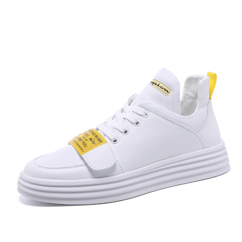 Thick Sole Leisure Board Shoes Men Lace Up Design White Sneakers for Students Fashion Platform Shoes zapatillas blancas hombre
Thick Sole Leisure Board Shoes Men Lace Up Design White Sneakers for Students Fashion Platform Shoes zapatillas blancas hombre