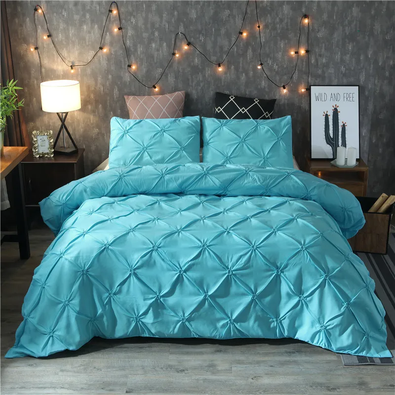 Duvet Covers Bedding Set Solid Bed Covers Pinch Pleat Art Work Single Queen King Size 3 pcs with Pillowcase JAJU1008
Duvet Covers Bedding Set Solid Bed Covers Pinch Pleat Art Work Single Queen King Size 3 pcs with Pillowcase JAJU1008