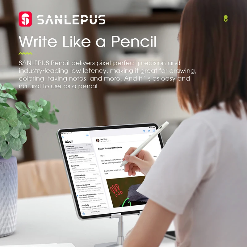 Стилус SANLEPUS Active для Apple Pencil 2 iPad Android планшеты телефон Samsung Xiaomi Pro Air 3 универсальный