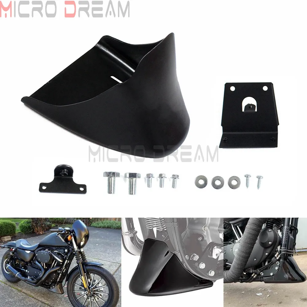 Матовый черный нижний передний спойлер для подбородка обтекатель Harley Sportster 1200