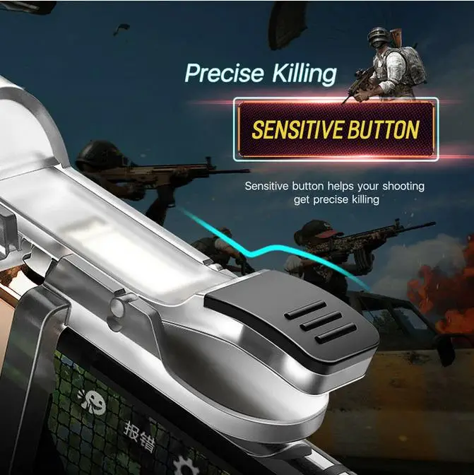 Yfashion Game pad Trigger Mobile Phone Games Shooter Controller L1 R1 Fire Button Handle For PUBG/Rules of Survival/Knives Out
Yfashion Game pad Trigger Mobile Phone Games Shooter Controller L1 R1 Fire Button Handle For PUBG/Rules of Survival/Knives Out