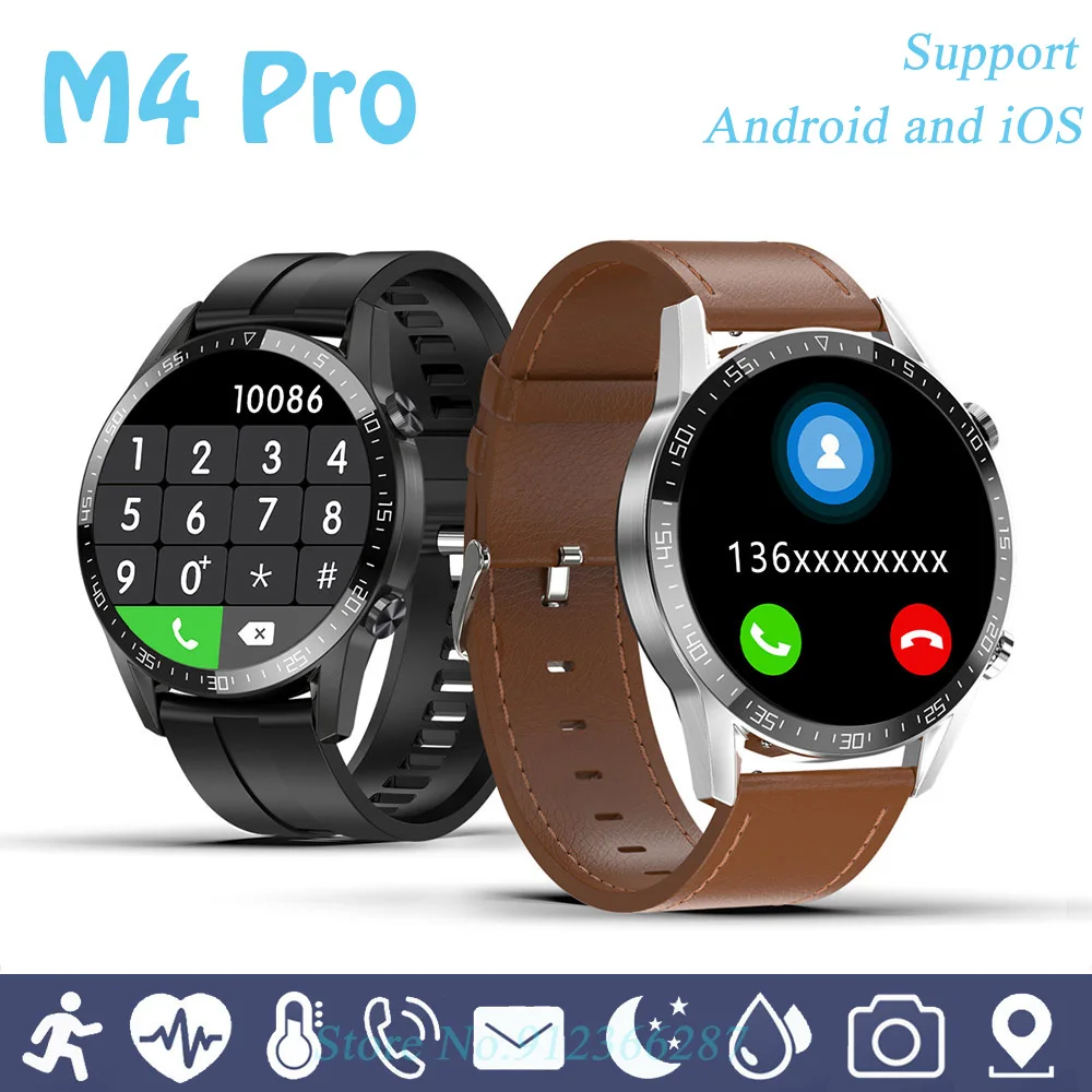 M4 Pro Smartwatch Men Women Bluetooth Call Digital Watch Heart Rate Monitor relogio masculino Smart Watch For Xiaomi Apple Phone
M4 Pro Smartwatch Men Women Bluetooth Call Digital Watch Heart Rate Monitor relogio masculino Smart Watch For Xiaomi Apple Phone