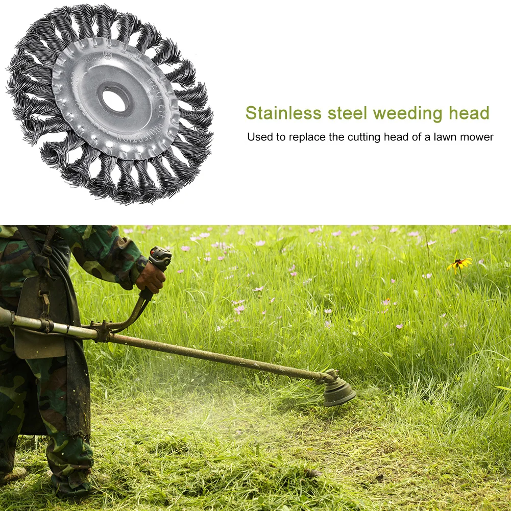 7.87inch Steel Wire Grass Trimmer Head Rounded Edge Weed Trimmer Head Grass Brush Removal Grass Tray Plate for Lawn Mower
7.87inch Steel Wire Grass Trimmer Head Rounded Edge Weed Trimmer Head Grass Brush Removal Grass Tray Plate for Lawn Mower