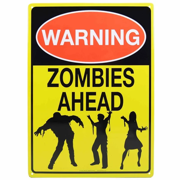 Warning Zombies Ahead Retro Horror Tin Sign Metal Sign Metal Poster Metal Decor Metal Painting Wall Sticker Wall Sign Wall Decor
Warning Zombies Ahead Retro Horror Tin Sign Metal Sign Metal Poster Metal Decor Metal Painting Wall Sticker Wall Sign Wall Decor