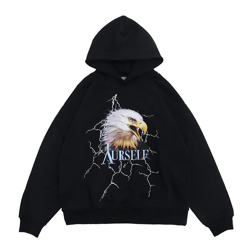 Vivgae men's clothing autumn and winter 2020 new lightning Eagle Limited sunset smoke make old hooded sweater for men and women
Vivgae men's clothing autumn and winter 2020 new lightning Eagle Limited sunset smoke make old hooded sweater for men and women