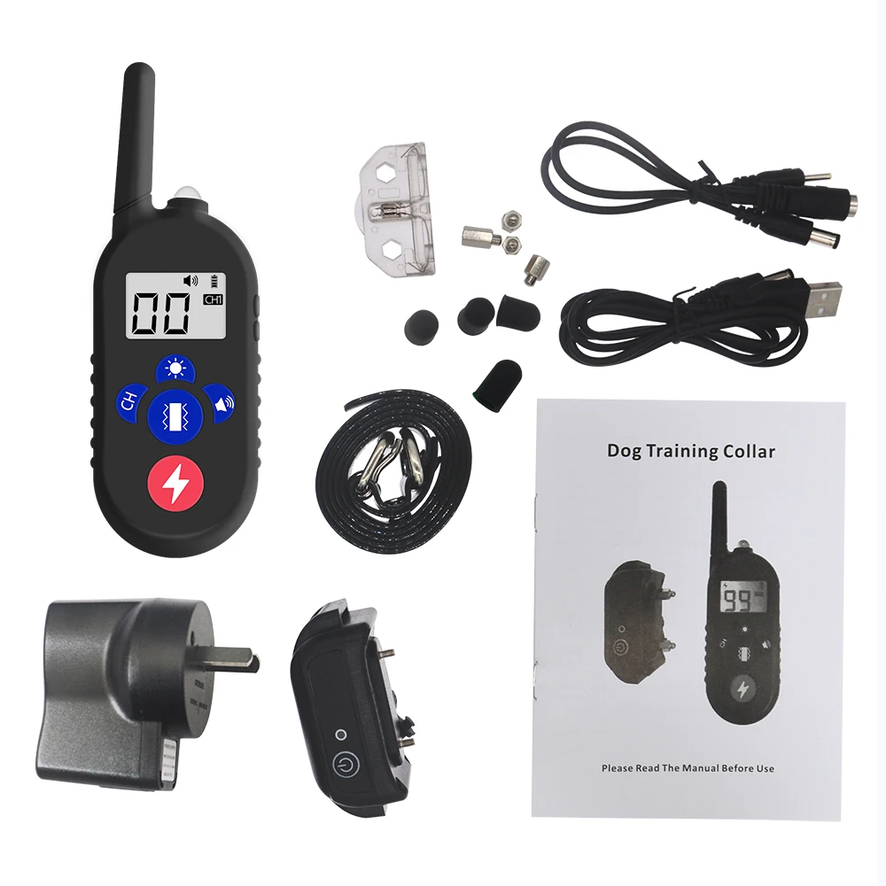 Remote Dog Training Collar Device Beep/Vibration/Electric Shock Warning Pet Bark Stopper Waterproof Receiver
Remote Dog Training Collar Device Beep/Vibration/Electric Shock Warning Pet Bark Stopper Waterproof Receiver