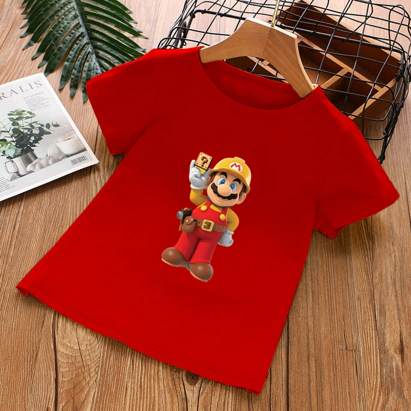 New Summer Super Mario Cartoon Design Funny Children's T-Shirts Kids Casual Clothes Toddler Tops Came Tees For Boys Girls
New Summer Super Mario Cartoon Design Funny Children's T-Shirts Kids Casual Clothes Toddler Tops Came Tees For Boys Girls