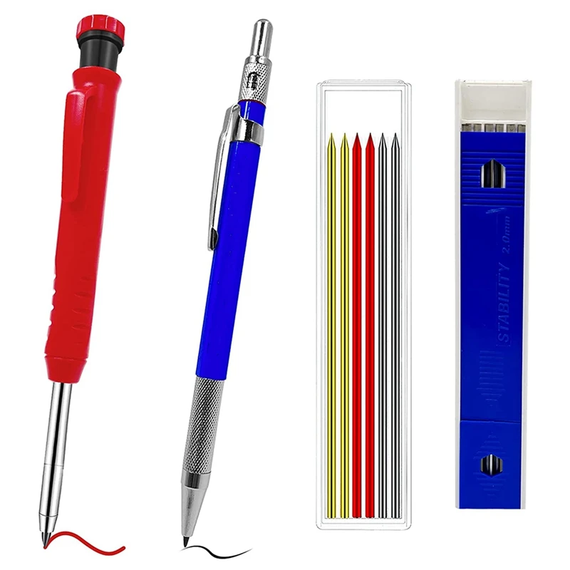 Solid Woodworking Pencils,Automatic Pencil Marking Tool, with Built-In Sharpener, Suitable for Woodworking Architects
Solid Woodworking Pencils,Automatic Pencil Marking Tool, with Built-In Sharpener, Suitable for Woodworking Architects