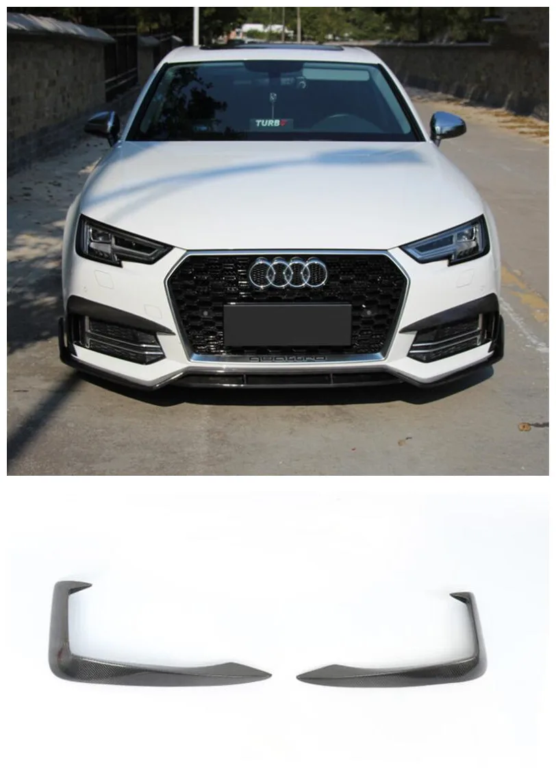 Carbon Fiber Car Front Grille Lip wind knife Protector Fits For Audi A4 Sline S4 B9 2017 2018 2019
Carbon Fiber Car Front Grille Lip wind knife Protector Fits For Audi A4 Sline S4 B9 2017 2018 2019
