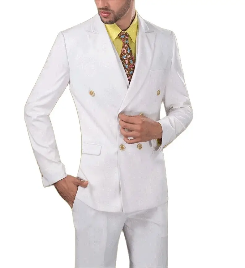 White Double Breasted Suits Jacket Men Suit 3 Pieces Costume Homme Fashion Tuxedos Terno Slim Fit Blazer(Jacket+Pant+Tie+Vest)
White Double Breasted Suits Jacket Men Suit 3 Pieces Costume Homme Fashion Tuxedos Terno Slim Fit Blazer(Jacket+Pant+Tie+Vest)