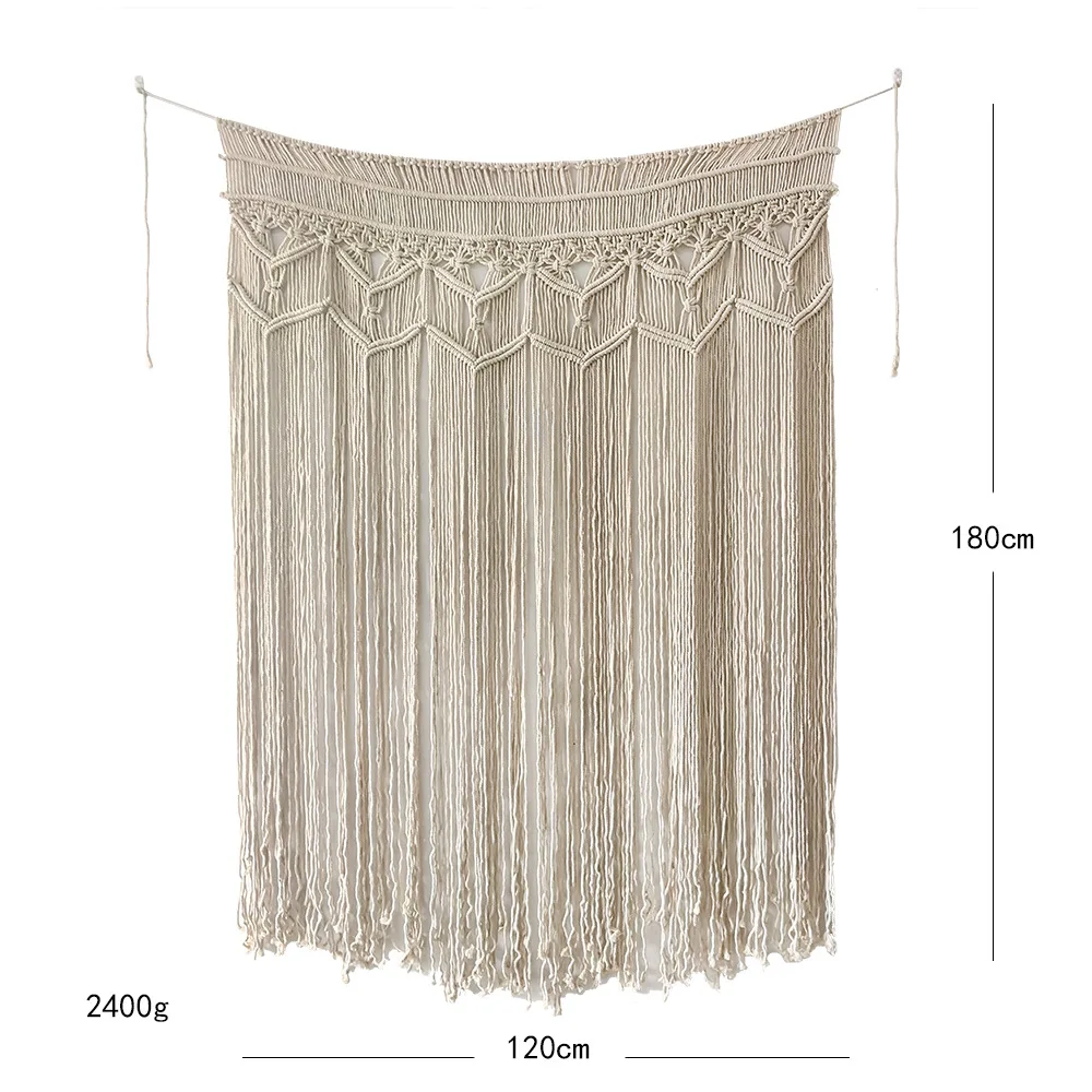 Macrame Tapestry Cotton Woven Handwoven Bohemian Tapestry for Room Divider Window Door Curtains Wedding Background 90 * 180cm
Macrame Tapestry Cotton Woven Handwoven Bohemian Tapestry for Room Divider Window Door Curtains Wedding Background 90 * 180cm