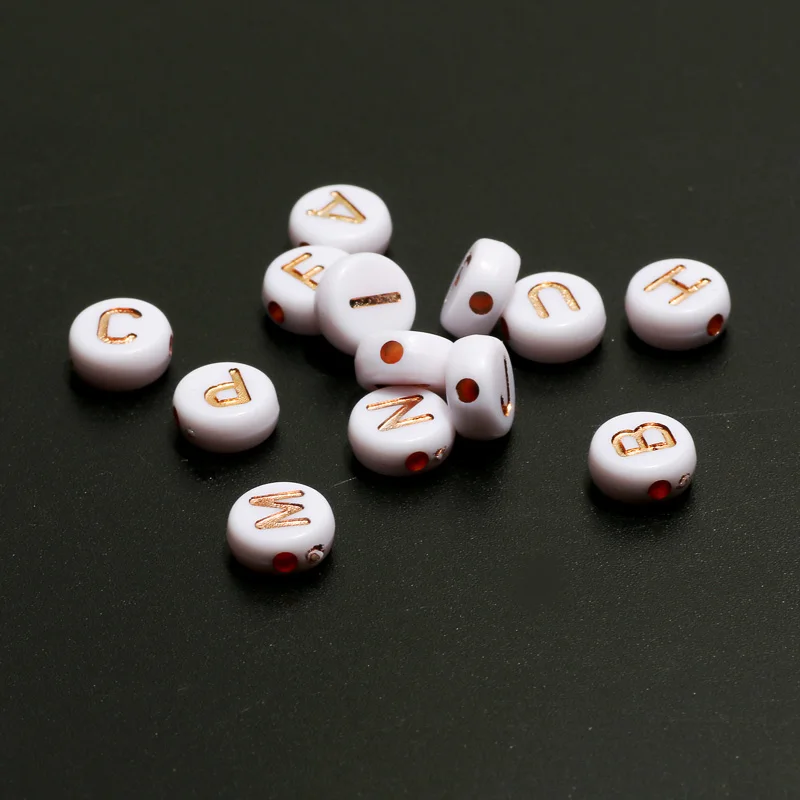 White Rose Gold Mix Letter Acrylic Round Beads Random Alphabet Spacer For Jewelry Making Supplier DIY Handmade Bracelet Necklace
White Rose Gold Mix Letter Acrylic Round Beads Random Alphabet Spacer For Jewelry Making Supplier DIY Handmade Bracelet Necklace