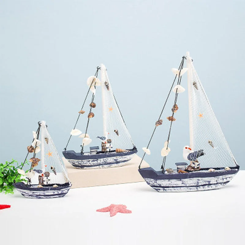 Mediterranean home accessories, blue and white shell sailing boats, old-style handicrafts and gifts, smooth sailing
Mediterranean home accessories, blue and white shell sailing boats, old-style handicrafts and gifts, smooth sailing