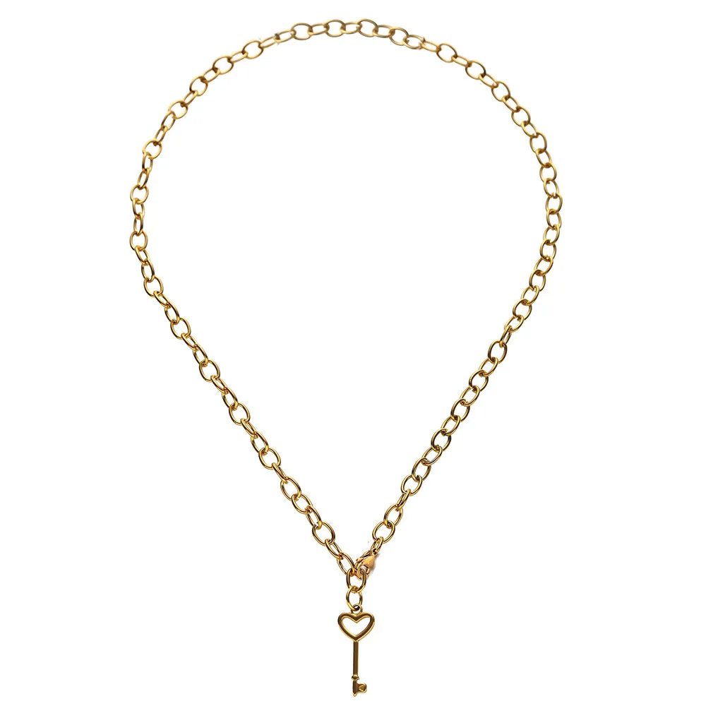 Stainless Steel Key Heart Lock Necklace For Women Men Gold/Silver Color Virgin Mary Pendant Necklace Choker Couple Collier
Stainless Steel Key Heart Lock Necklace For Women Men Gold/Silver Color Virgin Mary Pendant Necklace Choker Couple Collier