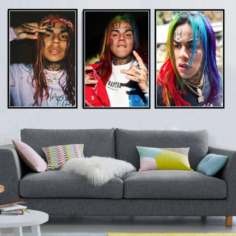 Oil Painting Canvas 6IX9INE Rapper Hip Hop Music Singer Star Tekashi69 Poster Prints Art Wall Pictures Living Room Home Decor
Oil Painting Canvas 6IX9INE Rapper Hip Hop Music Singer Star Tekashi69 Poster Prints Art Wall Pictures Living Room Home Decor