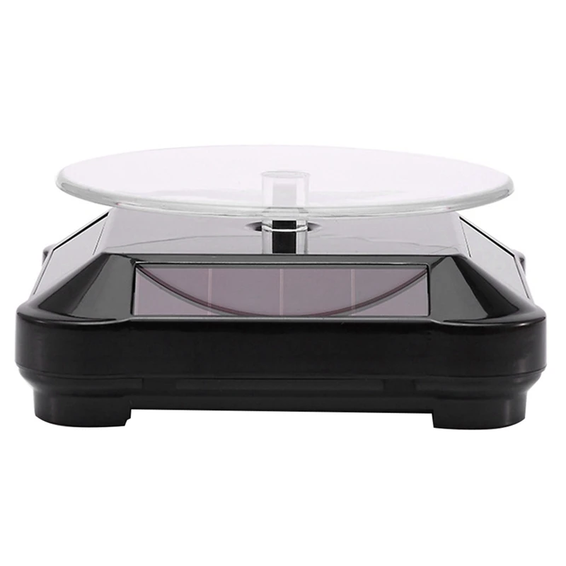 Solar Turntable Jewelry Electric Turntable Display Stand Mobile Phone Watch Hand Jade Glasses Tray Black
Solar Turntable Jewelry Electric Turntable Display Stand Mobile Phone Watch Hand Jade Glasses Tray Black