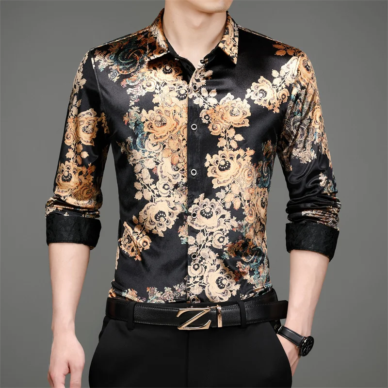 Luxury Print Shirts for Men's Vintage Casual Dress Shirt Slim Fit Business Social Male Clothing Streetwear Party Tuxedo Camisas
Luxury Print Shirts for Men's Vintage Casual Dress Shirt Slim Fit Business Social Male Clothing Streetwear Party Tuxedo Camisas