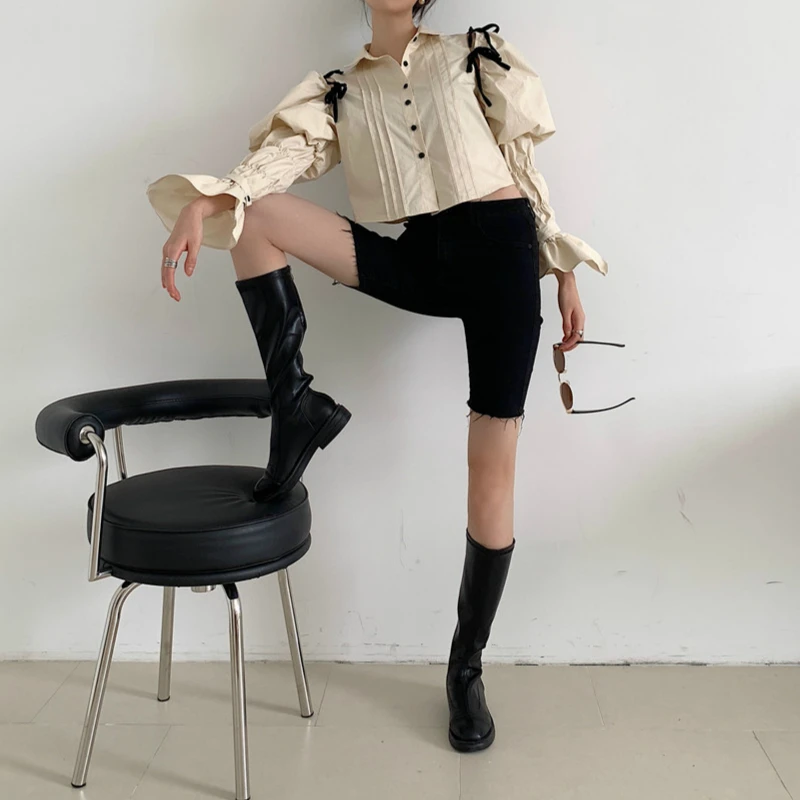 Vintage Blouse Shirt Bow Long Sleeve Hollow Out Elegant Short Casual Chic Tops Autumn Winter Party Blusas
Vintage Blouse Shirt Bow Long Sleeve Hollow Out Elegant Short Casual Chic Tops Autumn Winter Party Blusas
