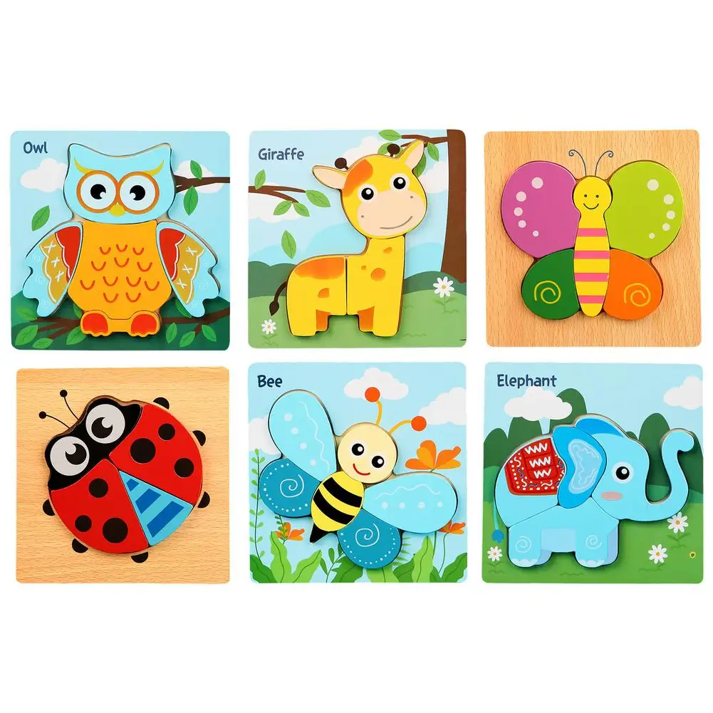 Baby 3D Puzzle Wooden Child Animal Montessori Learning Toys Cartoon Animal Intelligence Puzzle Toy For 0-3 Years
Baby 3D Puzzle Wooden Child Animal Montessori Learning Toys Cartoon Animal Intelligence Puzzle Toy For 0-3 Years
