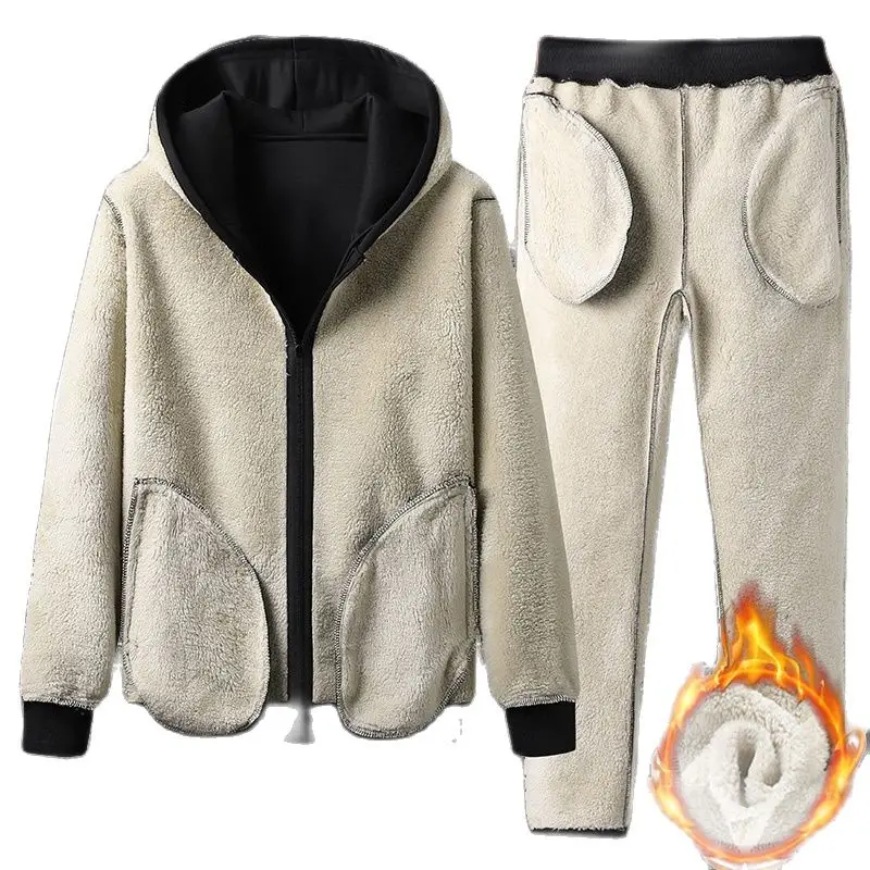 Tracksuit Men Winter Thick Casual Hoodies Sportswear Sets Warm Sweatshirts Fleece 2 PCS Jacket+Pant Mens Moleton Masculino M-4XL
Tracksuit Men Winter Thick Casual Hoodies Sportswear Sets Warm Sweatshirts Fleece 2 PCS Jacket+Pant Mens Moleton Masculino M-4XL