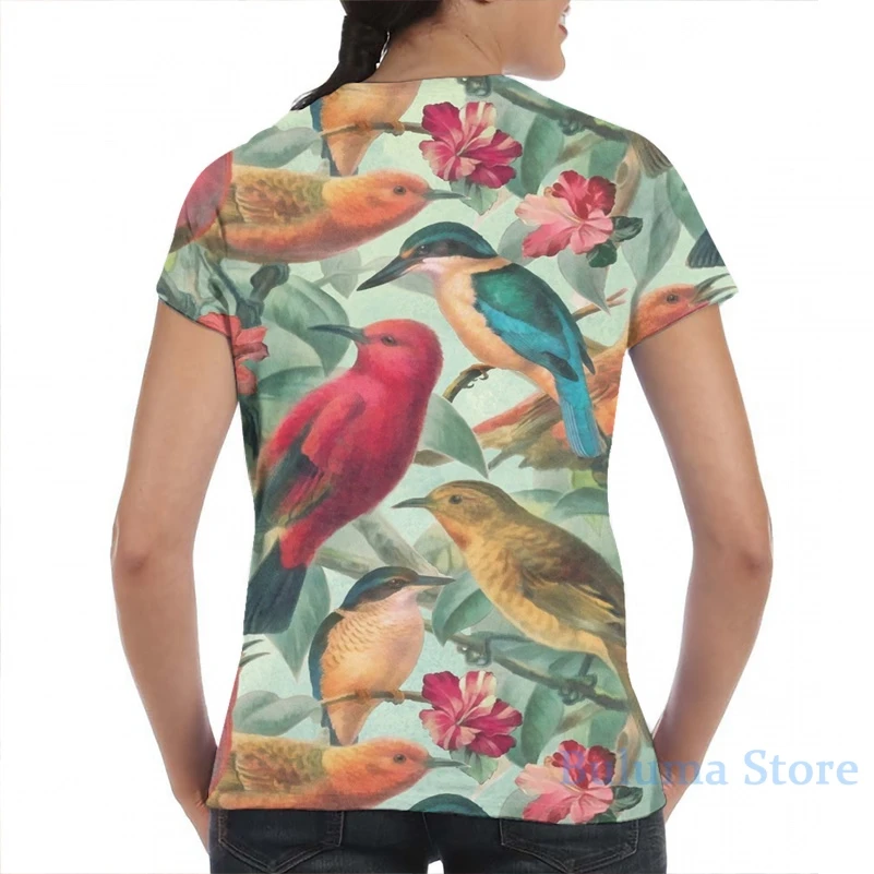 Birds in a summer garden men T-Shirt women all over print fashion girl t shirt boy tops tees Short Sleeve tshirts | Мужская одежда