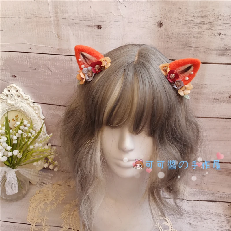 Versatile Animal Ear a Pair of Hairclips Barrettes Lolita Japanese- Style Girl Bared Sweet Animal Ear Antique Style Children 
Versatile Animal Ear a Pair of Hairclips Barrettes Lolita Japanese- Style Girl Bared Sweet Animal Ear Antique Style Children