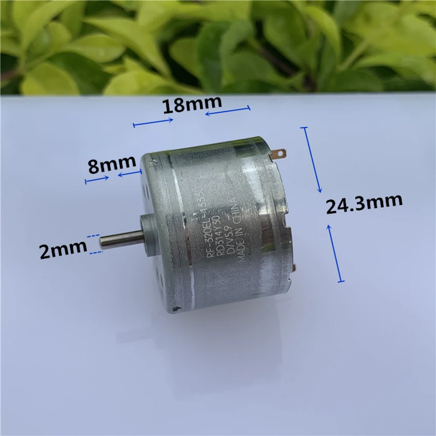 DC 1.5V-7.4V RF-320 DC Micro Motor Silent Solar Motor with Metal Brushes, Silver-plated Commutator, Low Noise, for DIY
DC 1.5V-7.4V RF-320 DC Micro Motor Silent Solar Motor with Metal Brushes, Silver-plated Commutator, Low Noise, for DIY