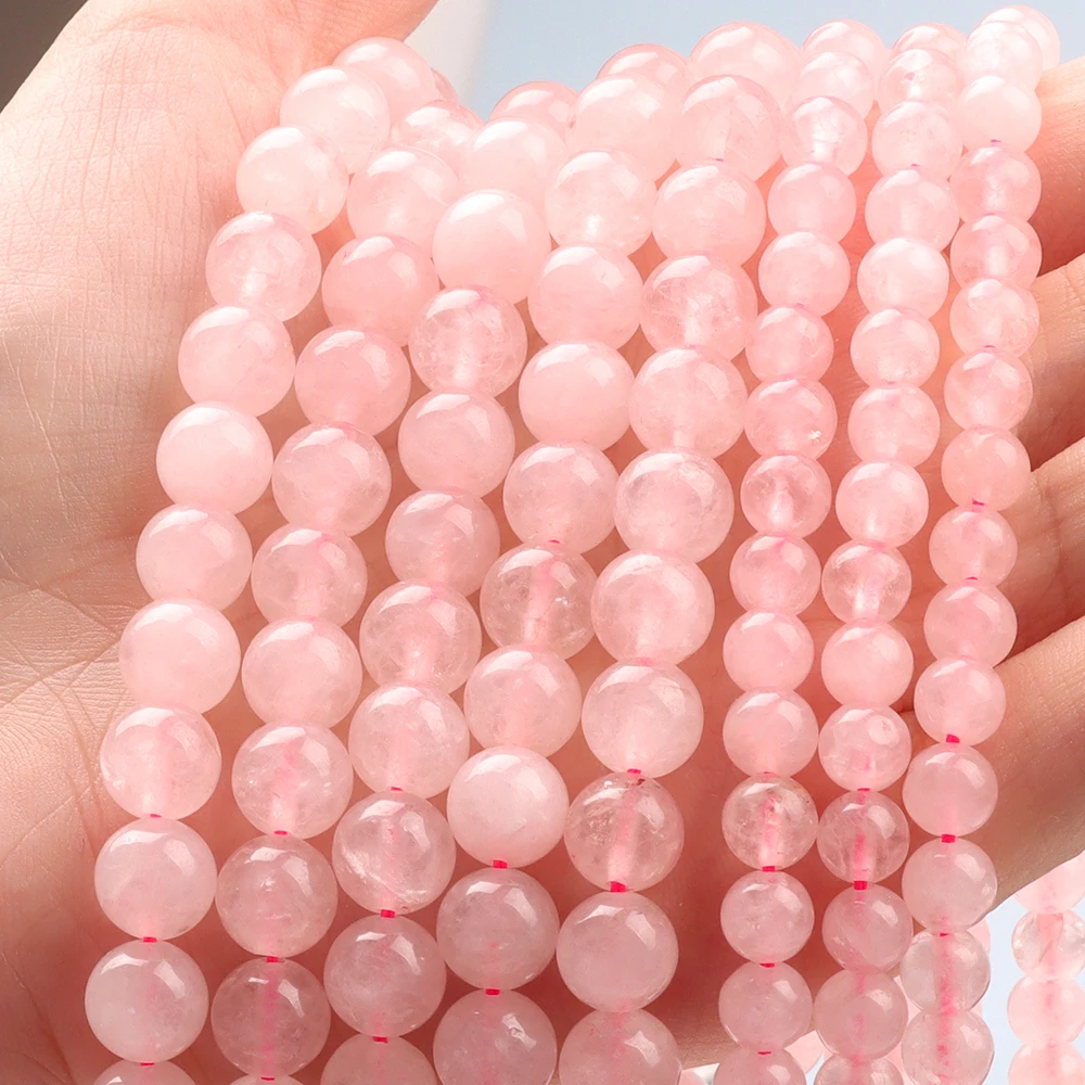 Natural Beads Round Loose Smooth Stone Beads For Jewelry Making DIY Bracelet Accessories Natural Rose Quartz Stone Beads
Natural Beads Round Loose Smooth Stone Beads For Jewelry Making DIY Bracelet Accessories Natural Rose Quartz Stone Beads