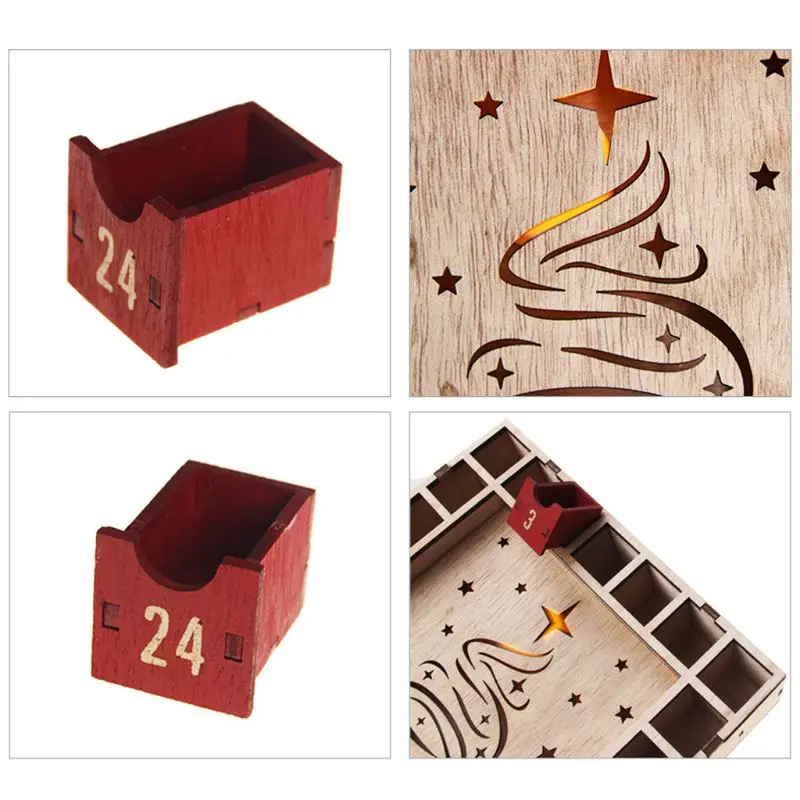 Christmas Wooden Advent Calendar Countdown Decoration 24 Drawers LED Light Ornament Home Decor
Christmas Wooden Advent Calendar Countdown Decoration 24 Drawers LED Light Ornament Home Decor