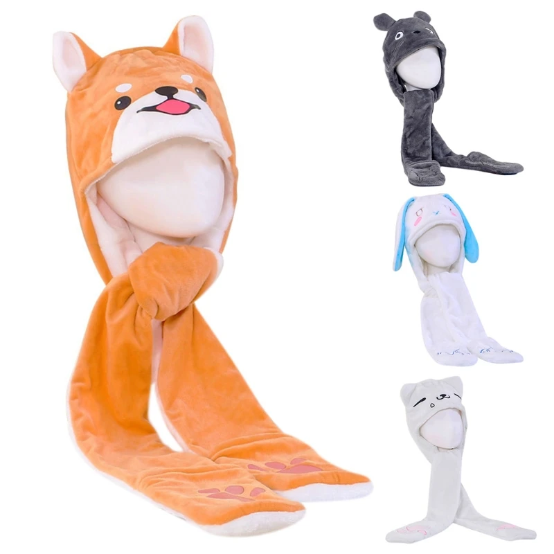 Winter Warm 3 In 1 Plush Hat Scarf Mitten Set Cartoon Anime Hooded Earflap Cap M7DD
Winter Warm 3 In 1 Plush Hat Scarf Mitten Set Cartoon Anime Hooded Earflap Cap M7DD