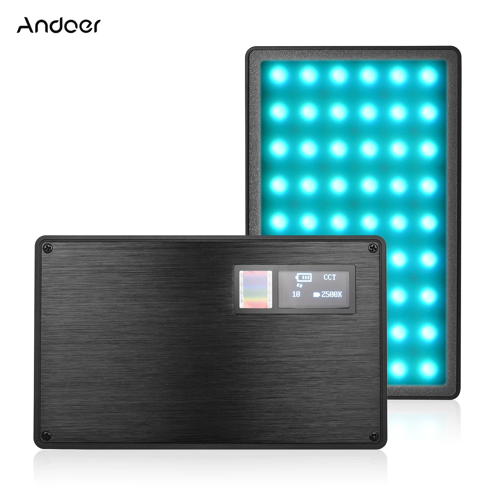 Andoer Mini RGB Video LED Light 360° Full Color Pocket Light 8W 2500-8500K 0-100% Stepless Adjustable CRI97+ with 12 Effects
Andoer Mini RGB Video LED Light 360° Full Color Pocket Light 8W 2500-8500K 0-100% Stepless Adjustable CRI97+ with 12 Effects