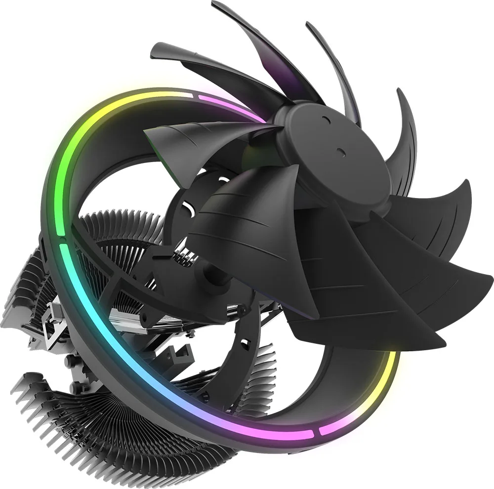 Кулер для процессора DarkVoid RGB VOID Top Flow Heatsink Intel и AMD охлаждающий вентилятор медный