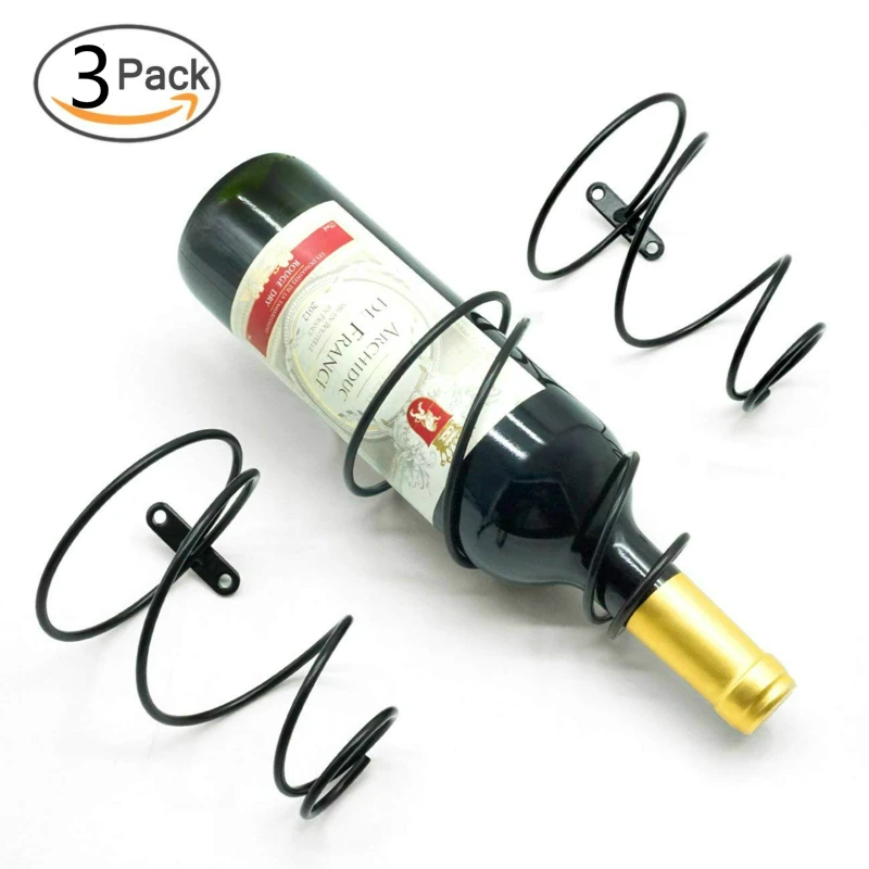 Iron Wall Wine Holder Rack Black, Bronze Set of 3 Metal Wine Rack 10X5X14CM Bar Accessories Home Bars Wine Beer Bottle
Iron Wall Wine Holder Rack Black, Bronze Set of 3 Metal Wine Rack 10X5X14CM Bar Accessories Home Bars Wine Beer Bottle