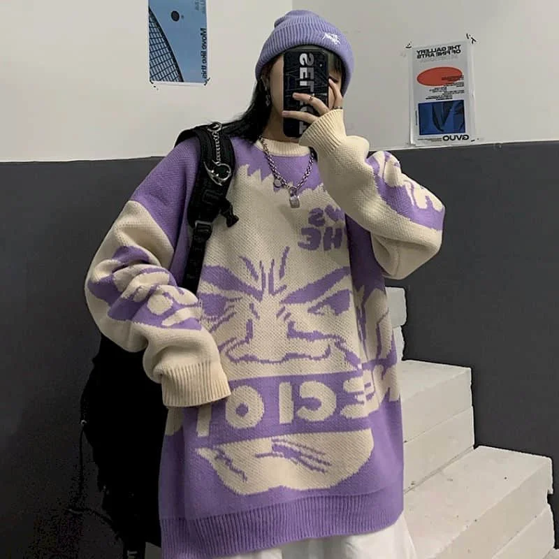 2021 Spring Autumn Sweaters for Women oversized Long Sleeve Oversize Korean Autumn Clothes Vintage Harajuku Tops O-Neck Print
2021 Spring Autumn Sweaters for Women oversized Long Sleeve Oversize Korean Autumn Clothes Vintage Harajuku Tops O-Neck Print